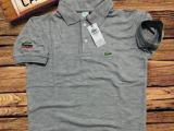 LACOSTE PLAIN PREMIUM QUALITY COLLAR T SHIRT