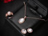 Oval zicron jewel set