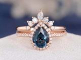 Fashion Qualities Rose Gold Colors Waterdrop Rings