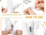 12 pcs fashion 3D hollow butterfly creative wall sticker